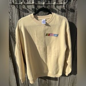 NASCAR Racing Men’s Beige Crewneck Sweater In Large.
